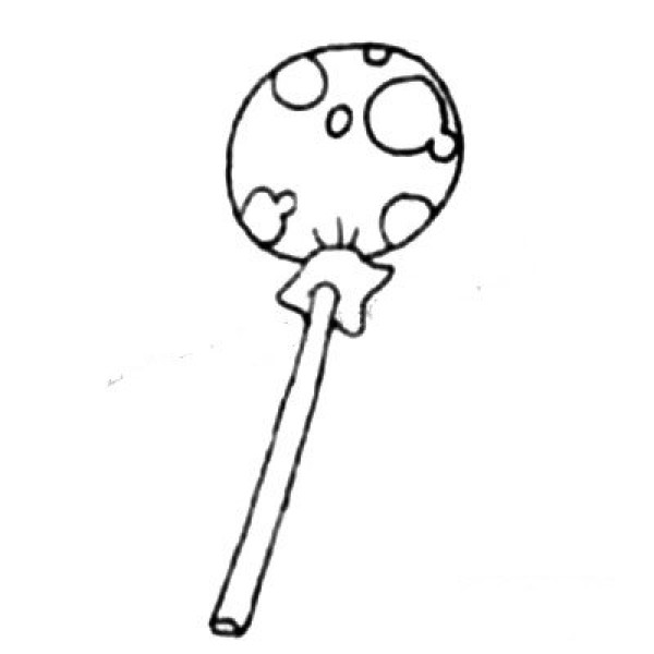 How to draw Q version of lollipop with simple strokes