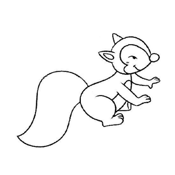 Ten simple drawing pictures of squirrels