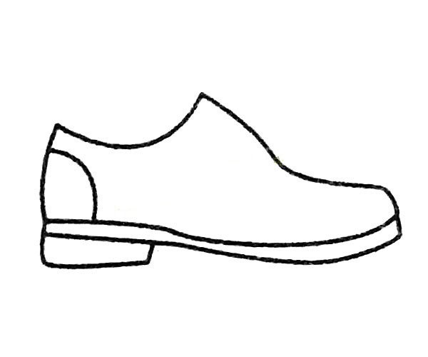 Complete collection of simple drawings of shoes and drawing steps