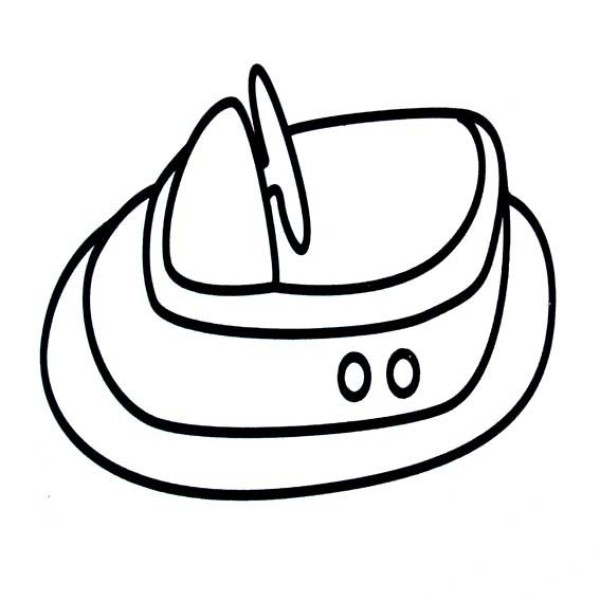 Childrens simple drawing hovercraft