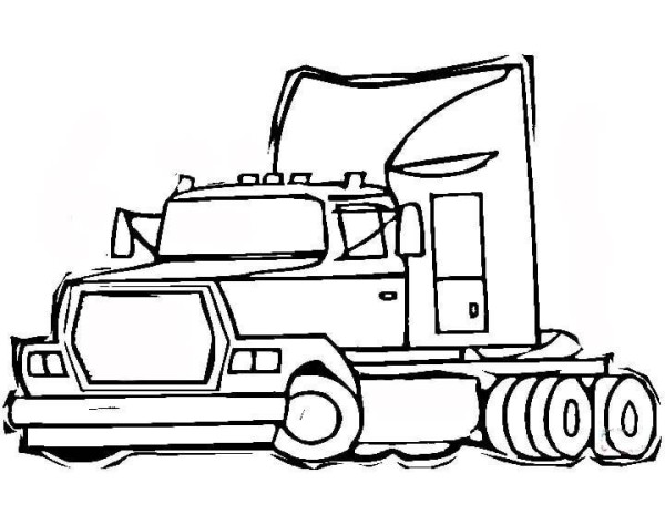 Simple strokes of semi-trailer