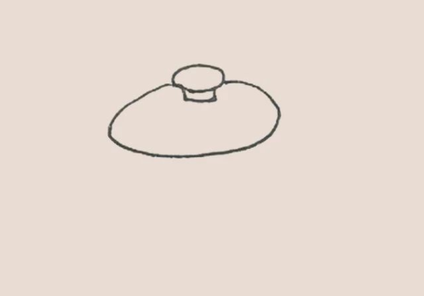 Simple drawing of cooking pot