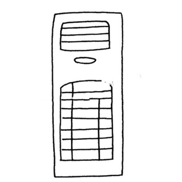 Simple drawing of air conditioner