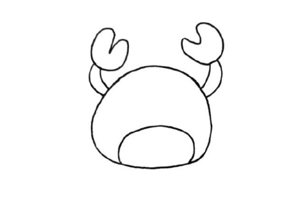 Draw a cute little crab with simple strokes