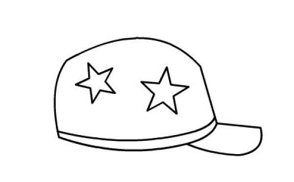 How to draw a simple hat for children