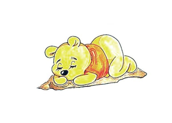 Draw a simple drawing of Snoozy Winnie the Pooh