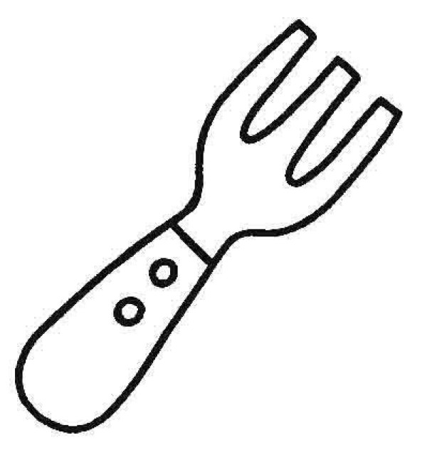 Simple strokes of fork pictures