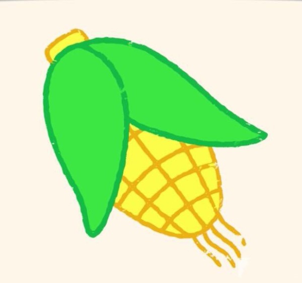 Magic simple drawing corn