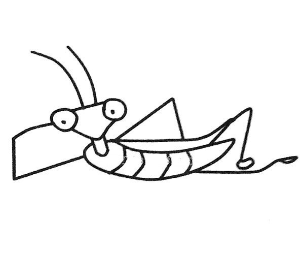 A set of cartoon mantis simple drawing pictures