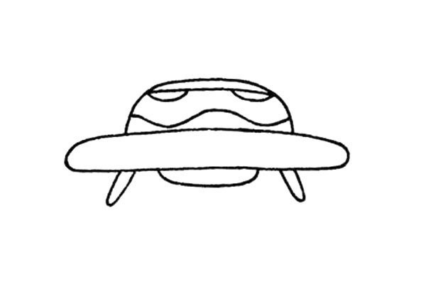 Easy to learn simple drawing of flying saucer