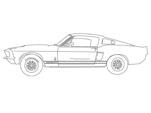 Super cool sports car simple drawing