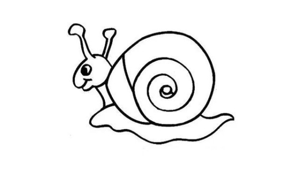 How to draw a snail in simple strokes