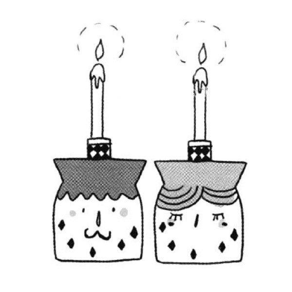 Cute candlestick simple drawing tutorial