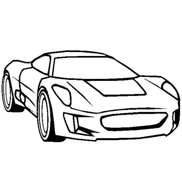 Jaguar cx75 supercar simple drawing