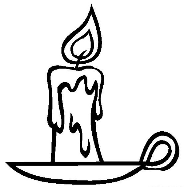 Simple drawing of daily necessities, simple drawing of candles