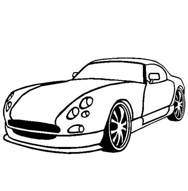 Car simple drawing British geek TVR simple drawing picture