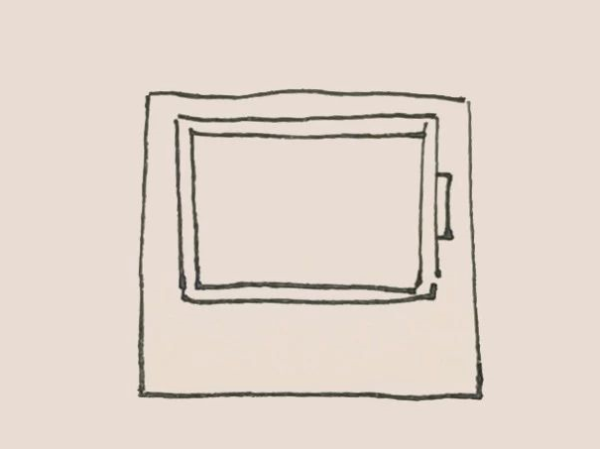 Simple drawing of microwave oven