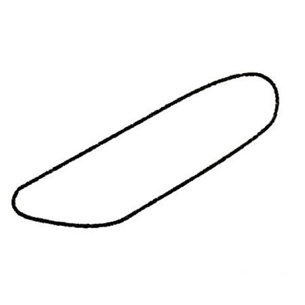 A complete collection of skateboard simple drawings and drawing steps