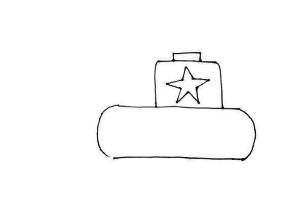 Draw a tank with simple strokes