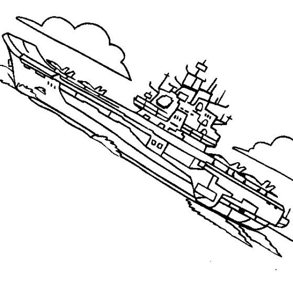 Simple drawing of aircraft carrier. Simple drawing of aircraft carrier Kuznetsov.