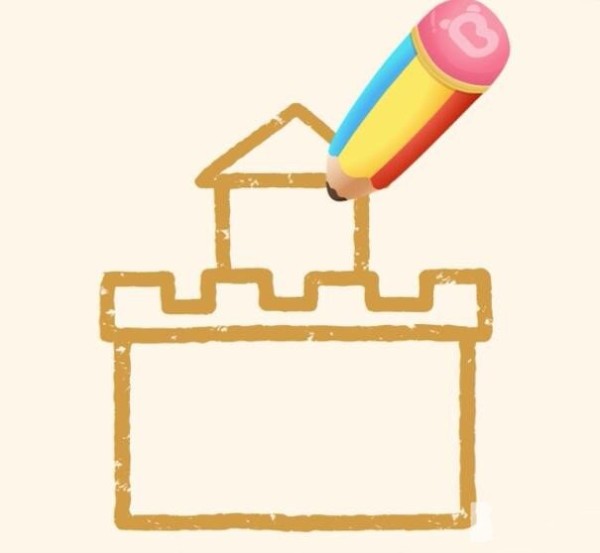 Magic simple drawing castle