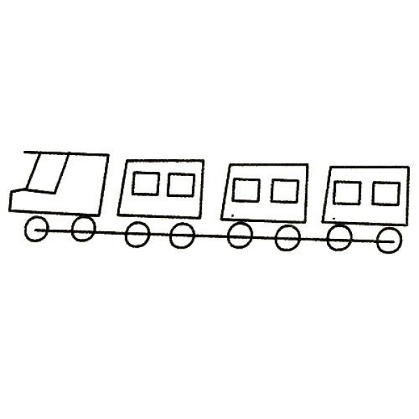 Complete collection of simple train drawings and drawing steps