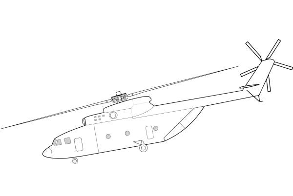 Nice way to draw a helicopter