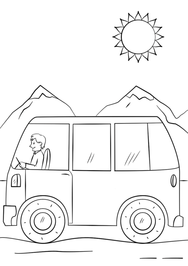 How to draw a van