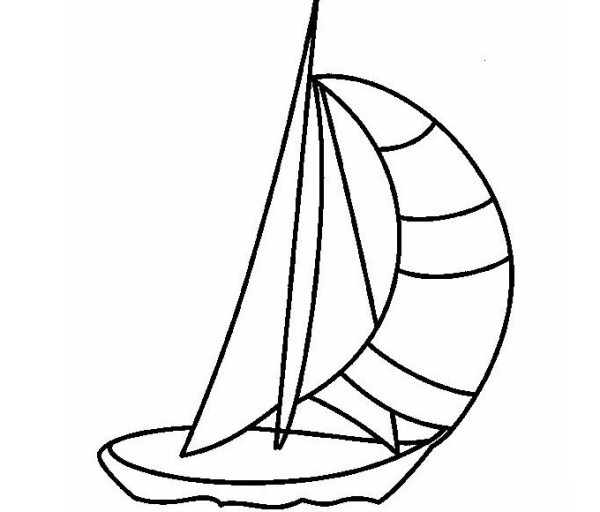 Crescent sailboat simple strokes