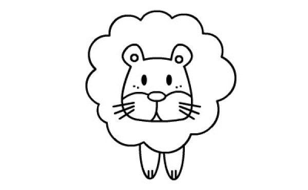 Simple drawing animation tutorial - lion drawing decomposition steps