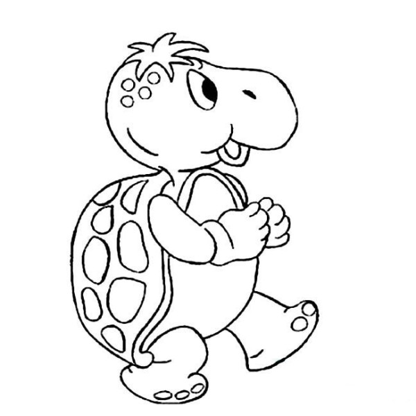 Cartoon turtle simple drawing picture