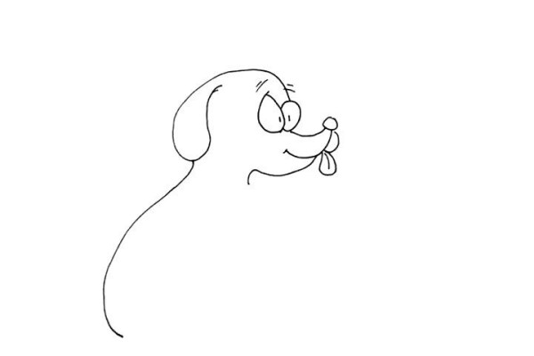 How to draw a puppy eating