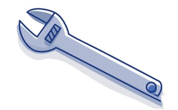 How to draw a simple wrench