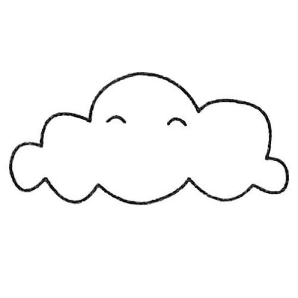 Complete collection of simple strokes of clouds and drawing steps