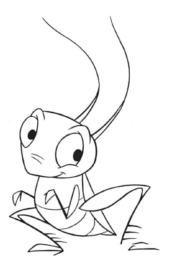 Cute cartoon grasshopper