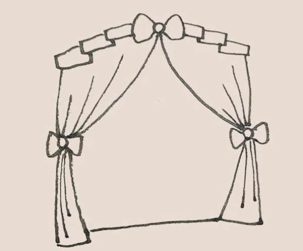 Simple drawing curtains