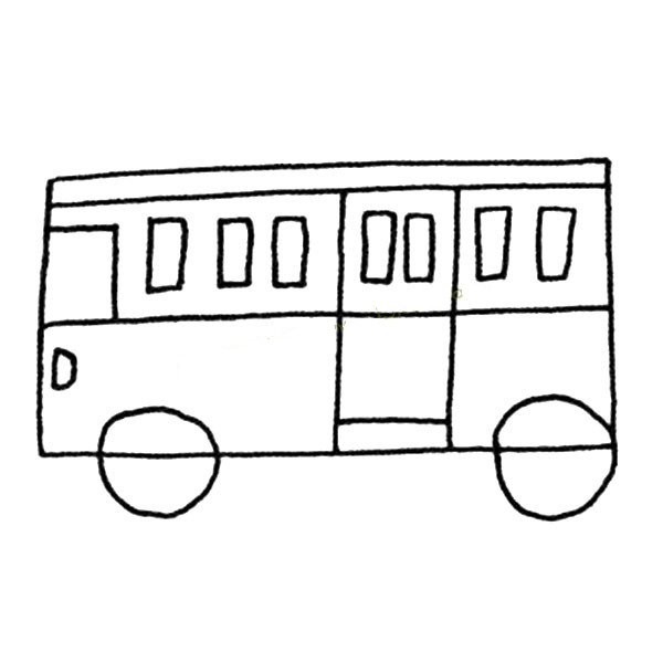 Super simple bus drawing picture