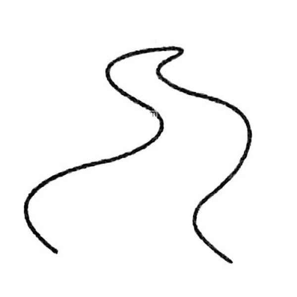 A complete collection of river simple drawings and drawing steps