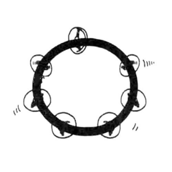 Tambourine simple drawing tutorial