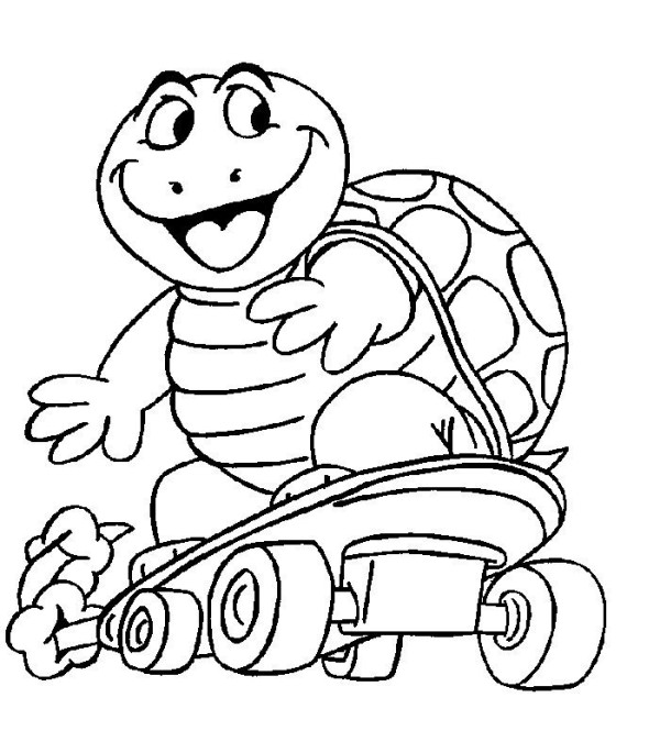 Simple drawing of cartoon image of turtle