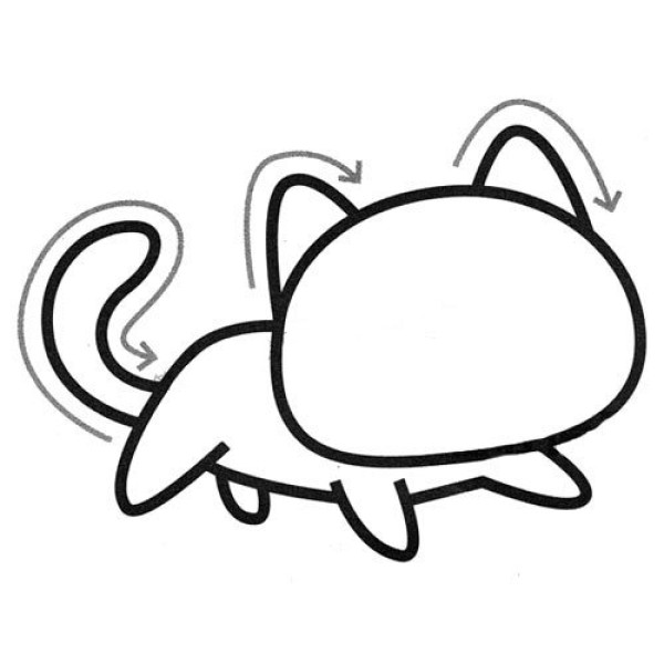 Cute kitten simple drawing tutorial