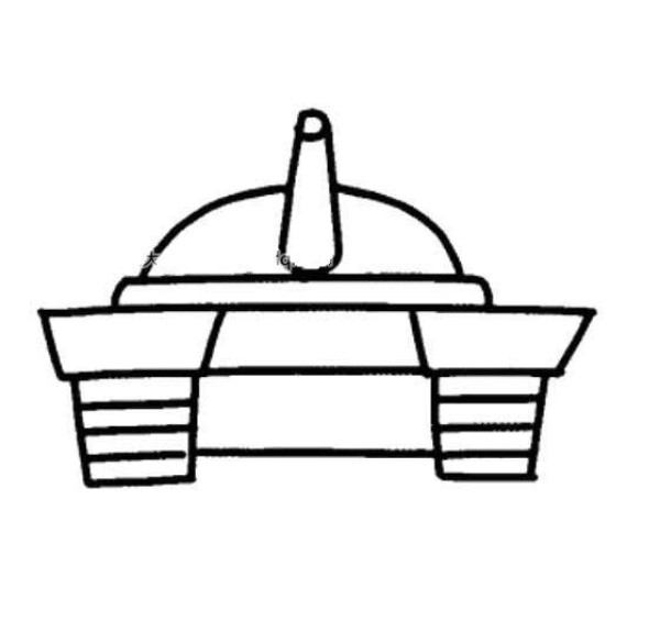 Battle tank simple drawing