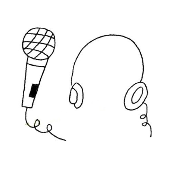 Simple drawing of headphones