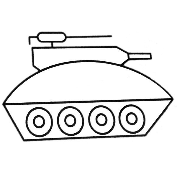 How to draw a tank with simple strokes