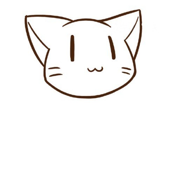 Simple drawing of kitten wearing sweatshirt