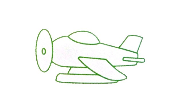 Childrens simple drawing method of airplane