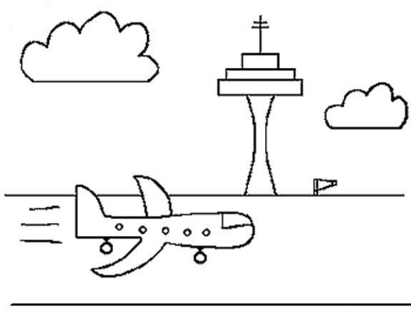 Appreciation of simple drawings of airplane works