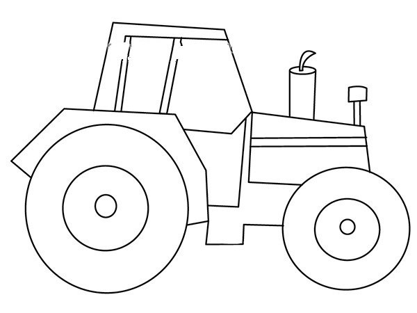 Simple drawing of tractor