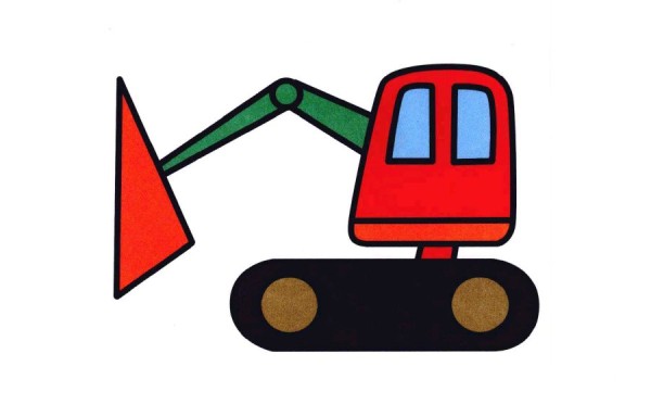 Simple drawing excavator