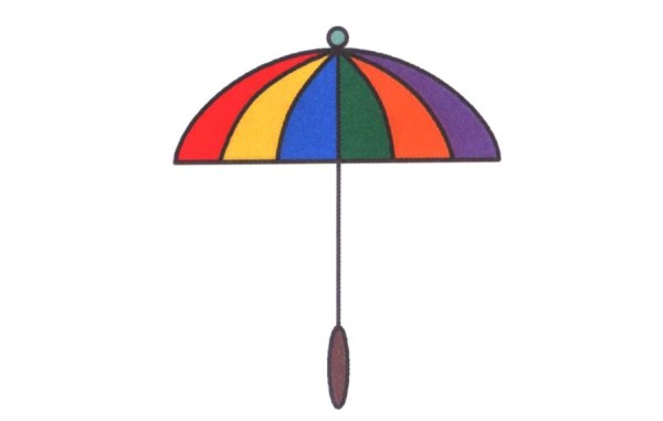 How to draw an umbrella in simple strokes